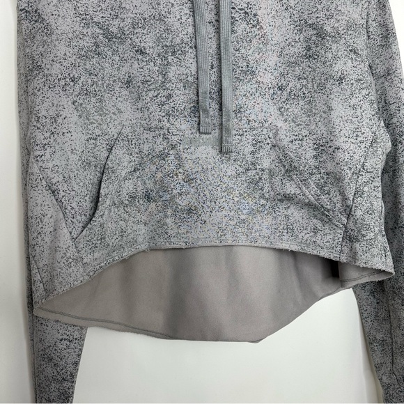 Gymshark Chalk Light Gray Crop Cutout Sweatshirt Hoodie Size M - Picture 8 of 13